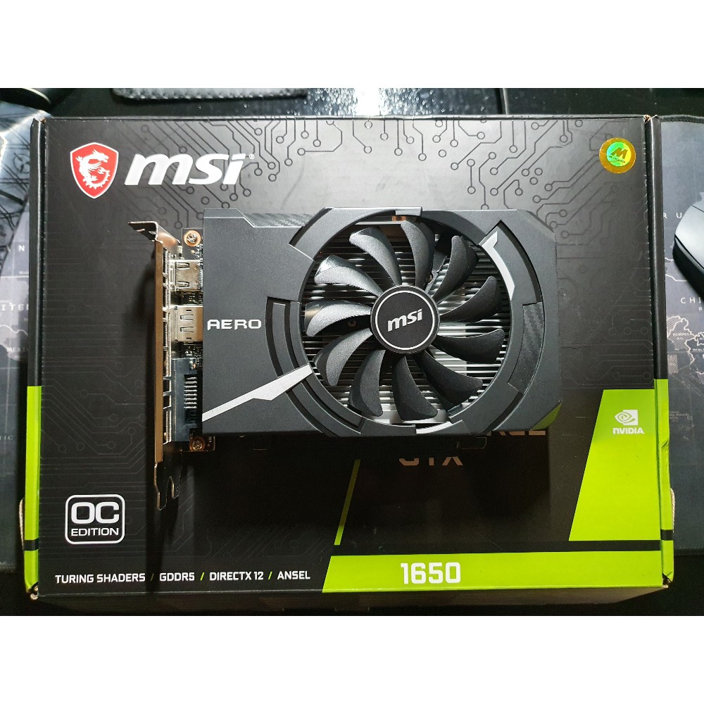 VGA MSI Geforce GTX 1650 Aero ITX OC 4GB