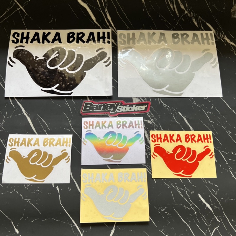 STICKER STIKER TANGAN SHAKA BRAH STIKER MOBIL MOTOR CUTTING