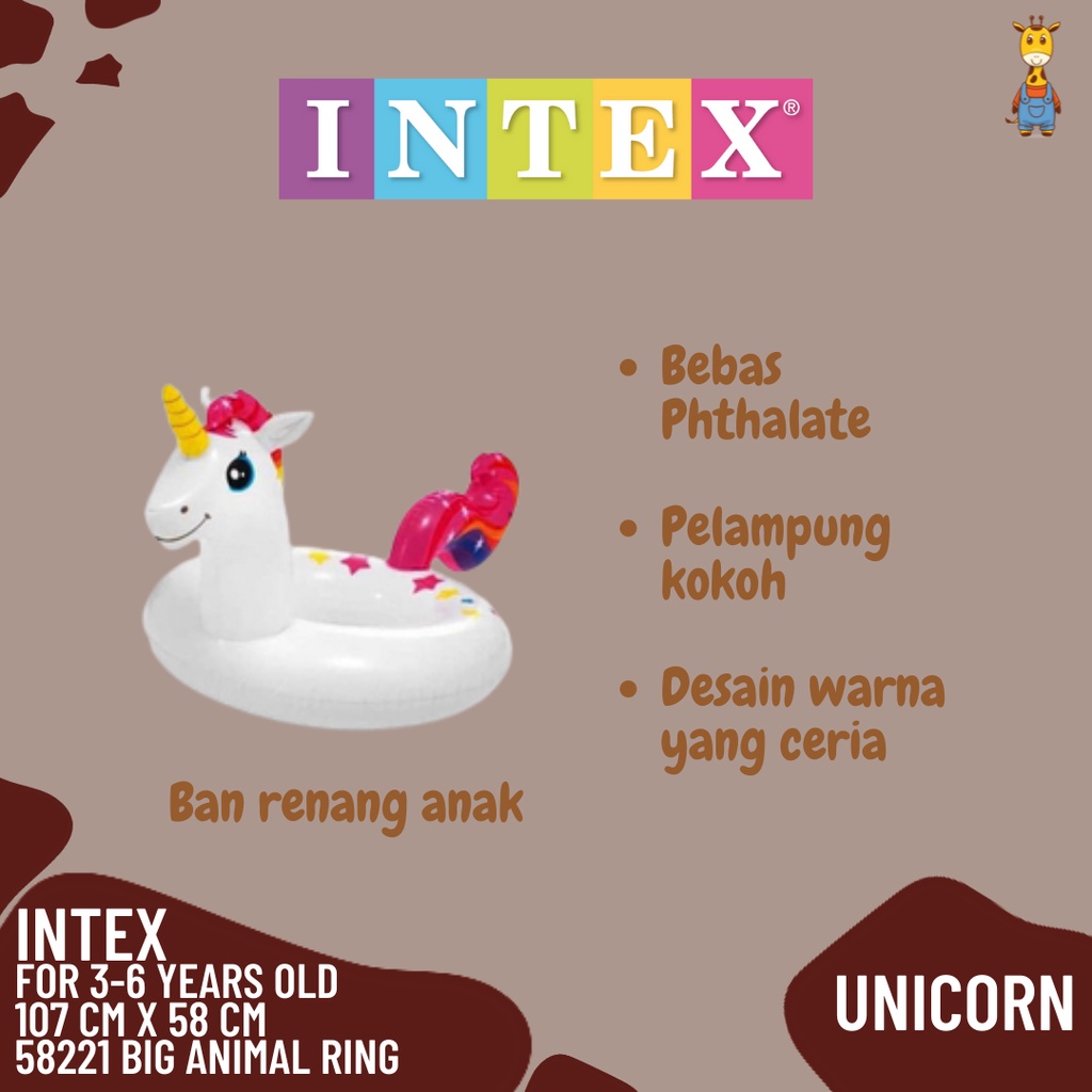 Intex 58221 Big Animal Ring - Pelampung Ban