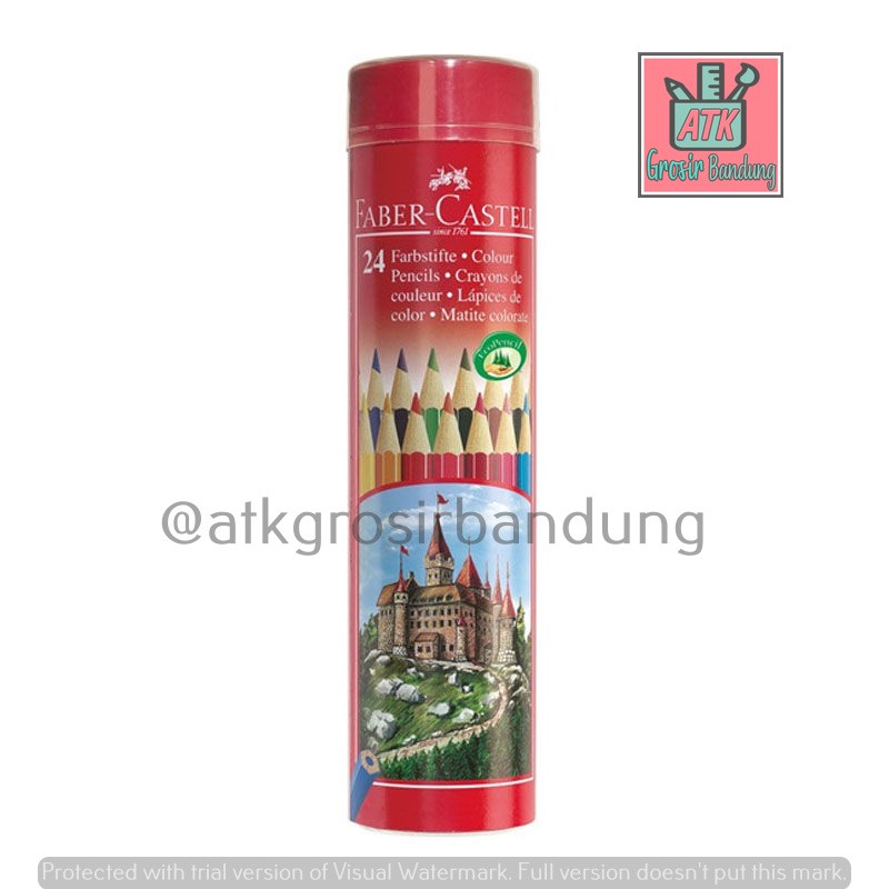 

Pensil Warna Faber Castell 24 L Classic Tin Round 115827 Kaleng Bulat