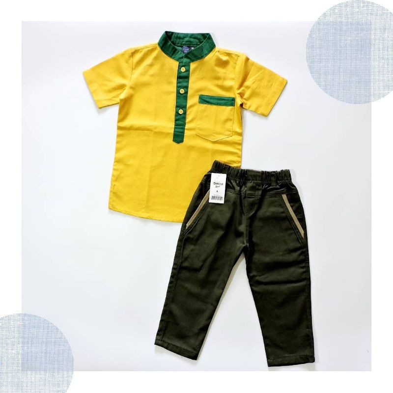 SETELAN/STELAN BAJU KOKO ANAK GAP MIX CELANA CHINO OSHKOSH PREMIUM MURAH DISKON