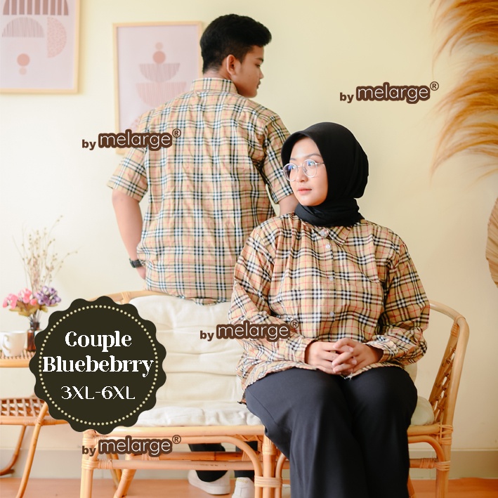 KEMEJA COUPLE BIGSIZE / KEMEJA COUPLE JUMBO / KEMEJA KOTAK JUMBO / BAJU COUPLE / KEMEJA BLUEBERRY CO