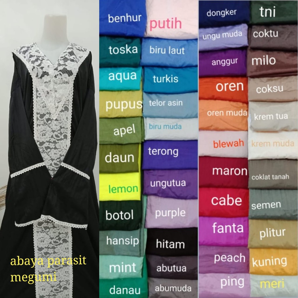 abaya parasit MEGUMI S, M,L,XL Mukena Abaya Rukuh Sholat premium by Lintangsaddam Fashion Muslimah 3