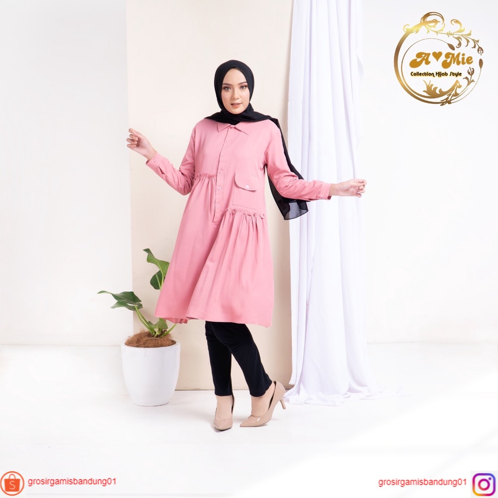 Alviana Tunik | Tunik Polos | Busui Friendly | Baju Tunik Wanita | Fashion Muslim Atasan Muslimah Te