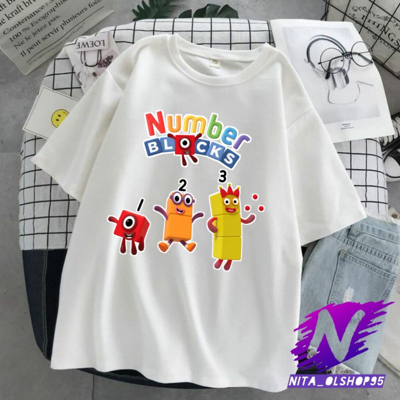 kaos anak number blocks terbaru baju number blocks kaos number blocks