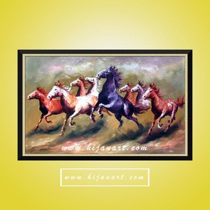Hn112 Lukisan 8 Ekor Kuda Shopee Indonesia
