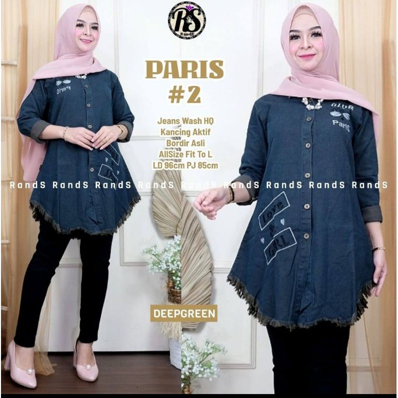 TUNIK JEANS WANITA TERBARU_TUNIK BORDIR_TUNIK MUSLIM_TUNIK TERBARU