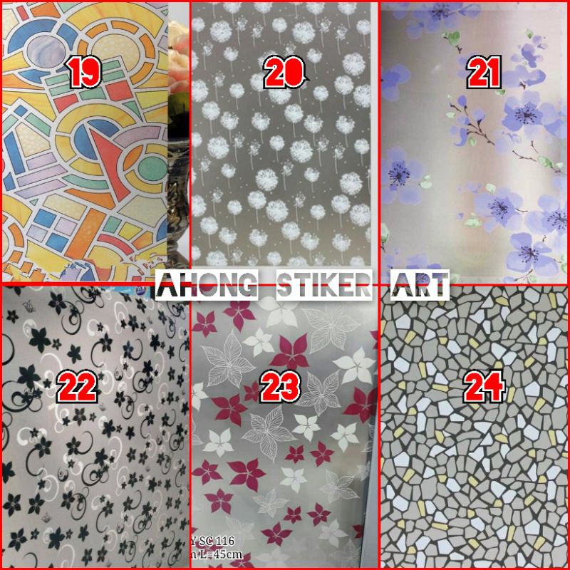 STIKER/STICKER/KACA/STICKER JENDELA/STIKER RUMAH/STIKER MOTIF/STICKER MOTIF/TERLARIS NEW MOTIF