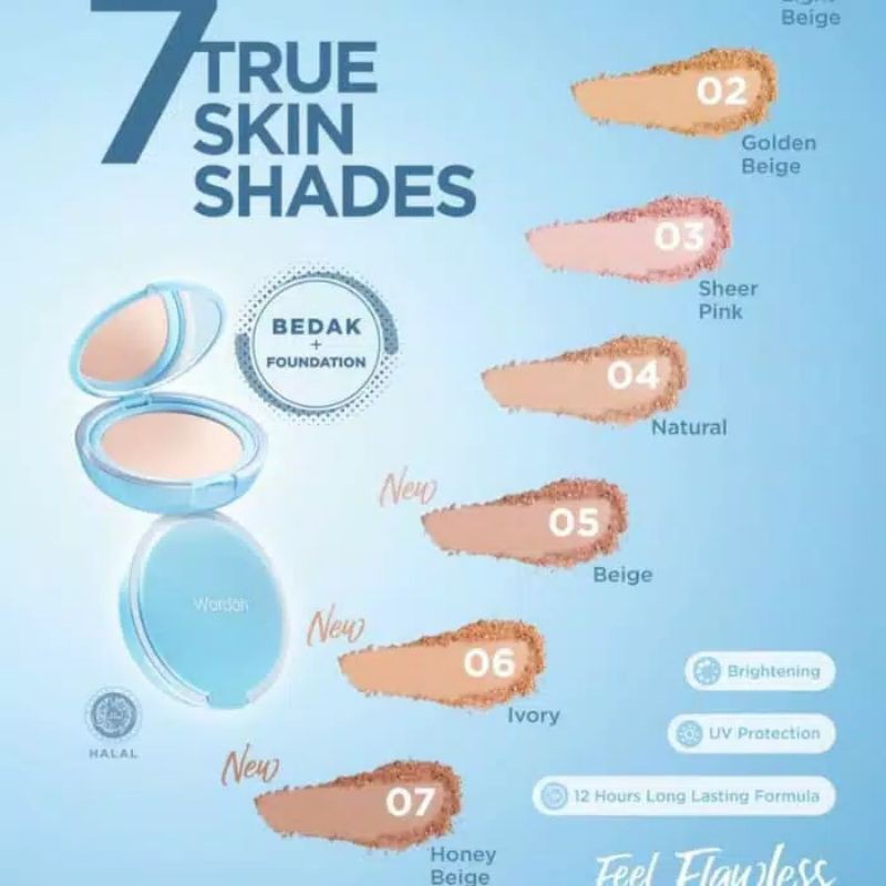 Jual Wardah Lightening Two Way Cake Light Feel/Powder Foundation