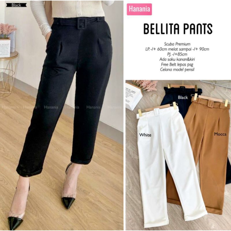 BELLITA PANTS CELANA PANJANG BAHAN  CELANA PANJANG WANITA TERLARIS