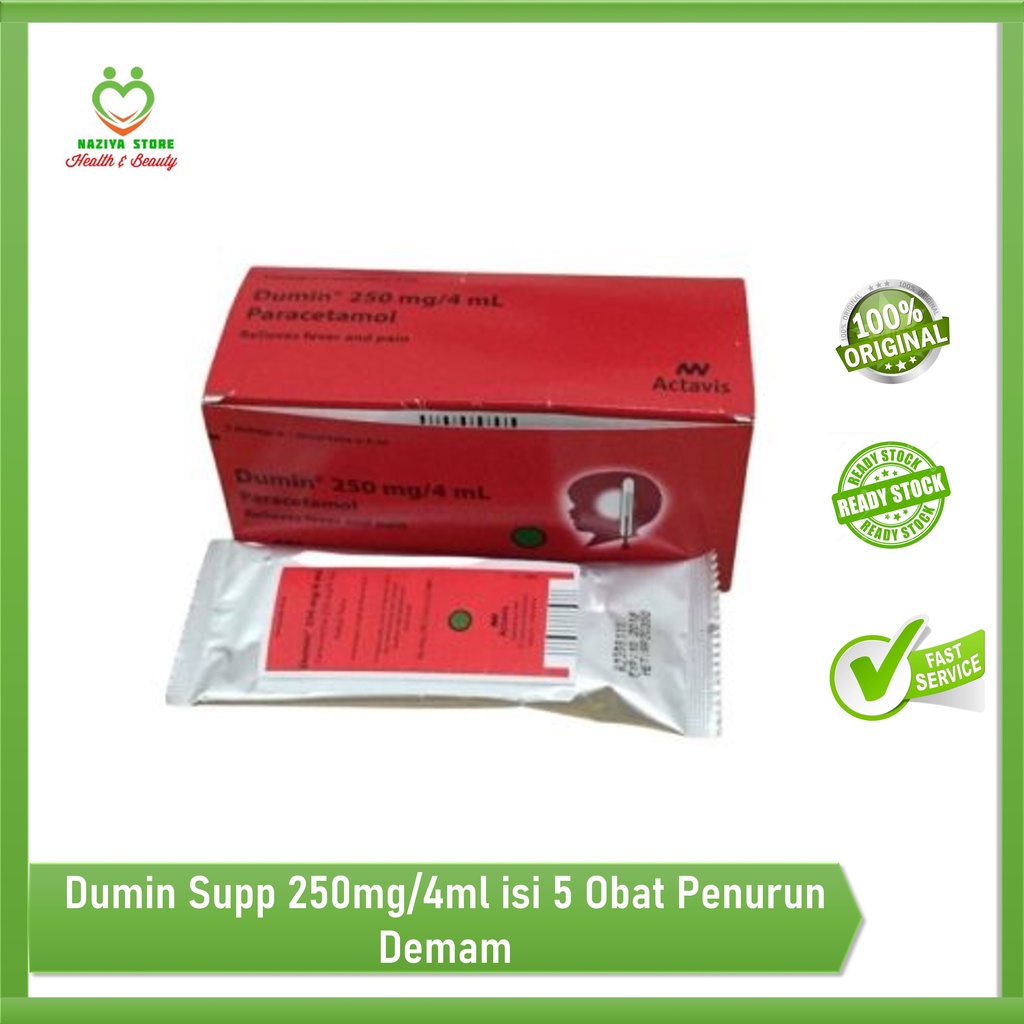 DUMIN Supp 250 mg isi 5 (Actavis) OBAT DEMAM OBAT PENURUN PANAS