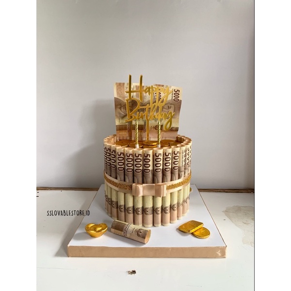 Money Cake Medium / Money Cake / Money Cake Standing / Money Cake Murah / Kue Uang / Kue Ulang Tahun