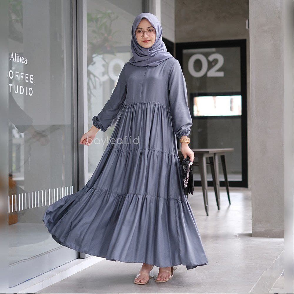 Nadhif dress premium quality by elCACHOO Gamis Adem Gamis Wanita Terbaru Gamis Rayon uniqlo Gamis Te