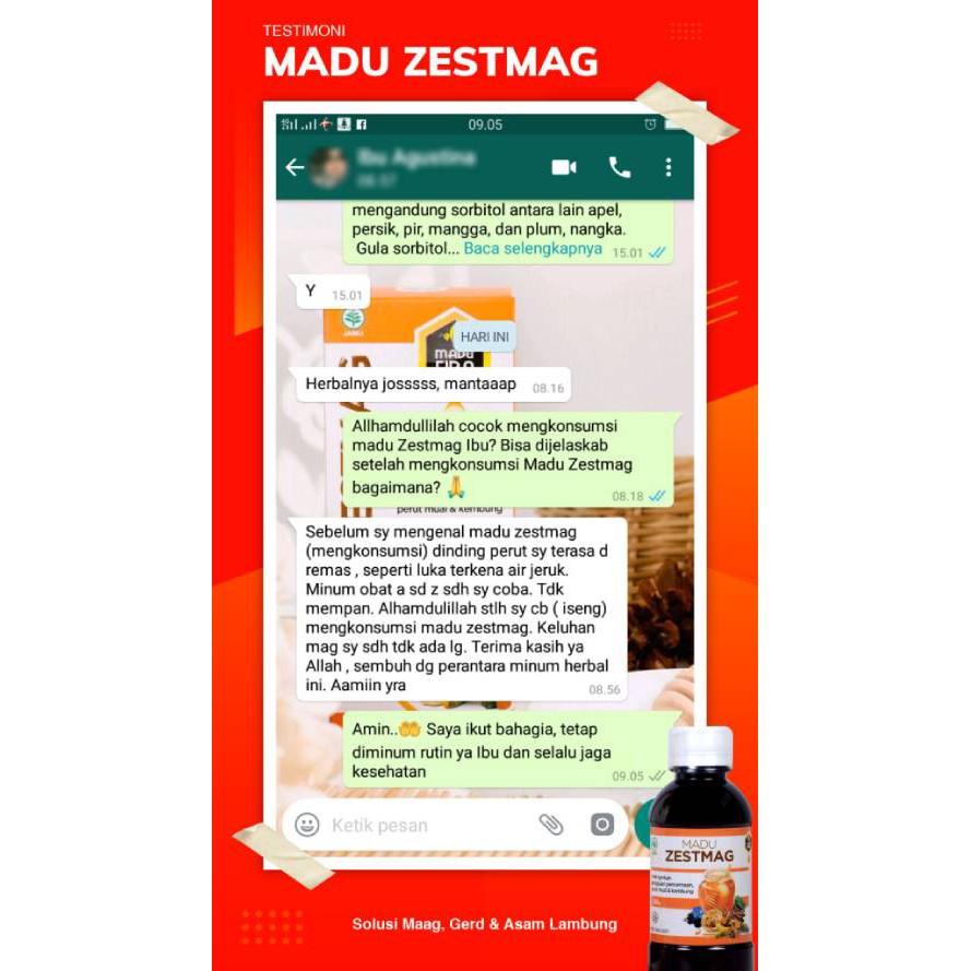 MADU ZESTMAG Original Ahlinya Magh Kronis Gerd Asam &amp; Infeksi Lambung