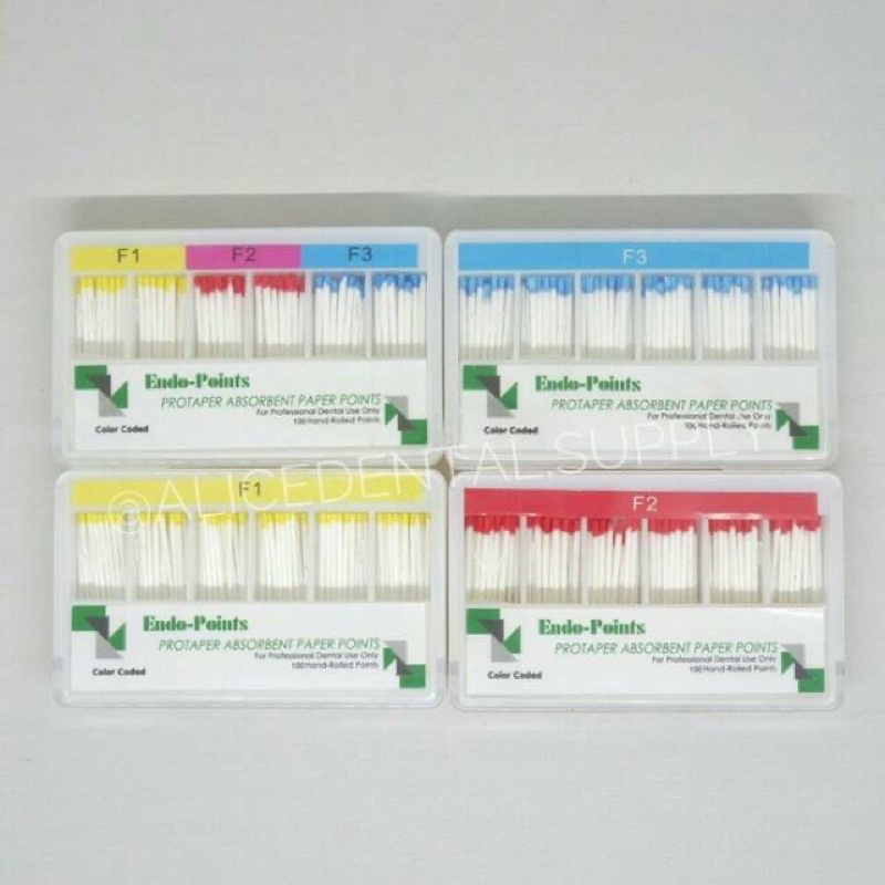 Dental paper point protaper paperpoint F1 F2 F3 mix F1-3 endo endodontic root canal paper points