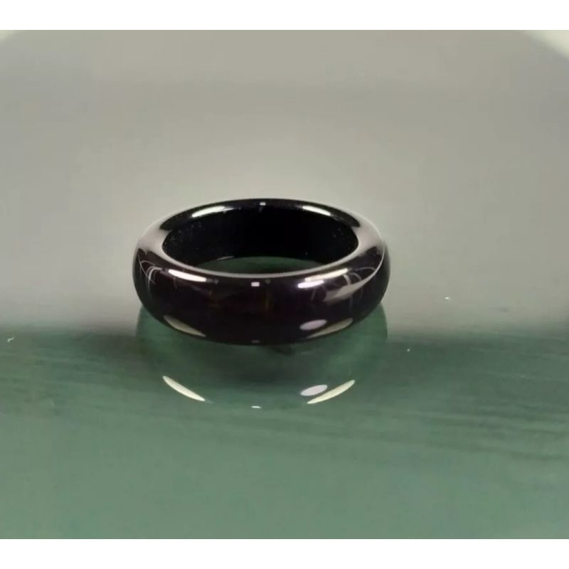 Cincin Titanium model oval warna hitam