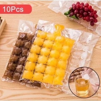 AH Shop 10pcs/pack Cetakan Es Batu Plastik Anti Pecah / Ice making bag / bow / Tempat Es Batu