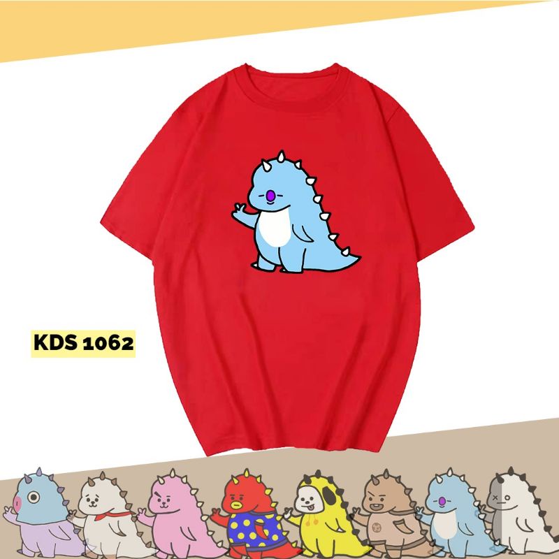 T-SHIRT BT21 DINO/KAOS DEWASA BTS DINO UNISEX PREMIUM