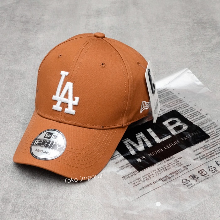 Topi Pria topi baseball LA MLB topi import pria wanita Full Tag Mirror ORI - Logo Putih Bsr(E5H0) To