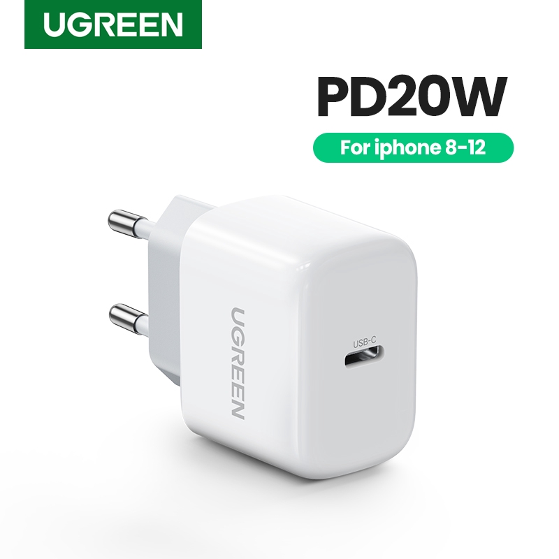 【Stok Produk di Indonesia】XIAOMI HUAWEI Ugreen Kepala Charger USB Tipe C 20W PD Fast Charging Untuk iPhone 14 13 pro Max 13 / 12 / 11 / XS / XS Max / XR / X / 8 / 7 plus / 8 / 7.0