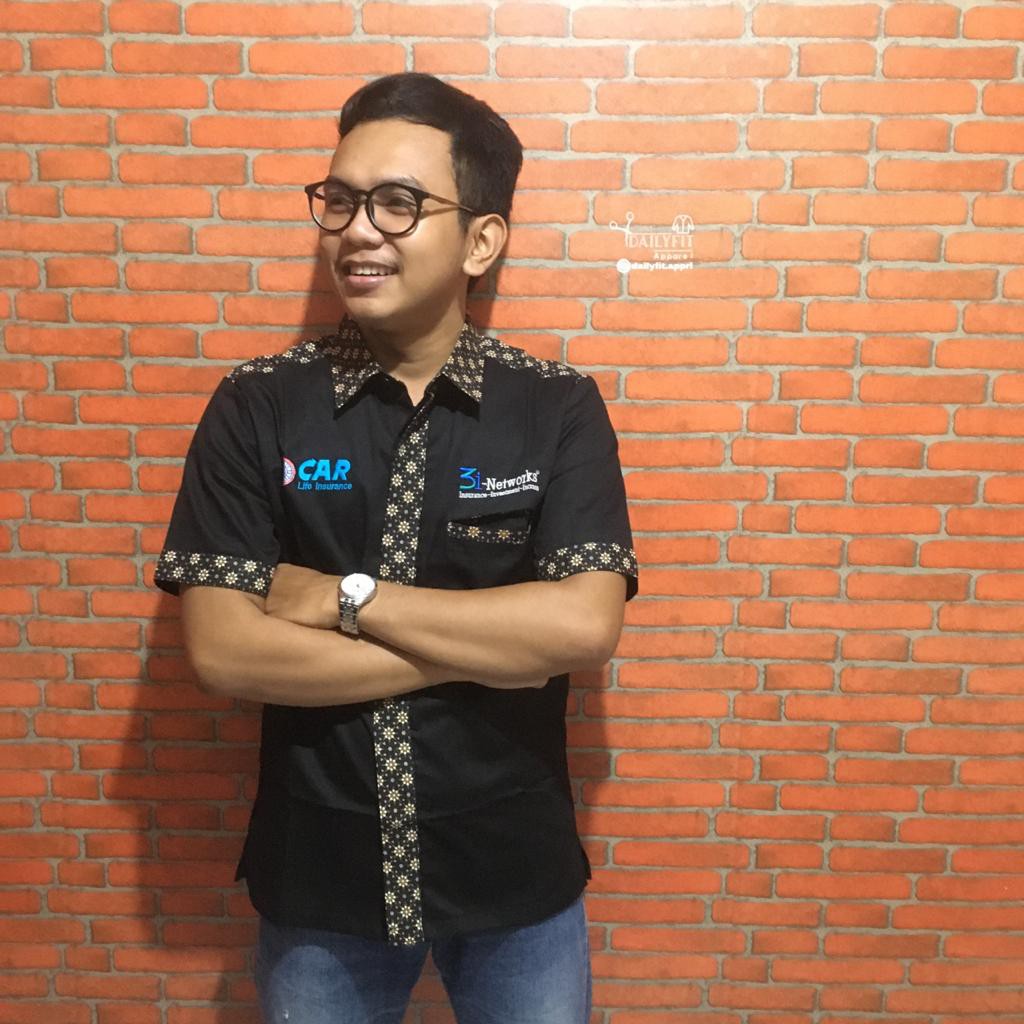 SERAGAM CAR 3i NETWORKS HITAM LIST BATIK BISA UNTUK KONDANGAN DAN PRESENTASI / 3i NETWORKS