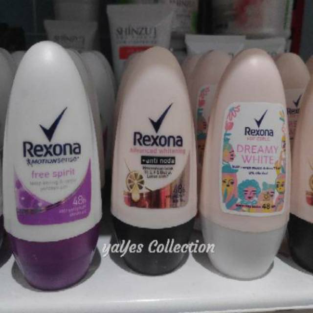 Rexona deo deodoran roll on 45 ml Advanced Brightening Free Spirit Dreamy Bright Glowing lotion Cew Cow ketiak spirit dream GIRL White cool MEN sport adventure Unisex