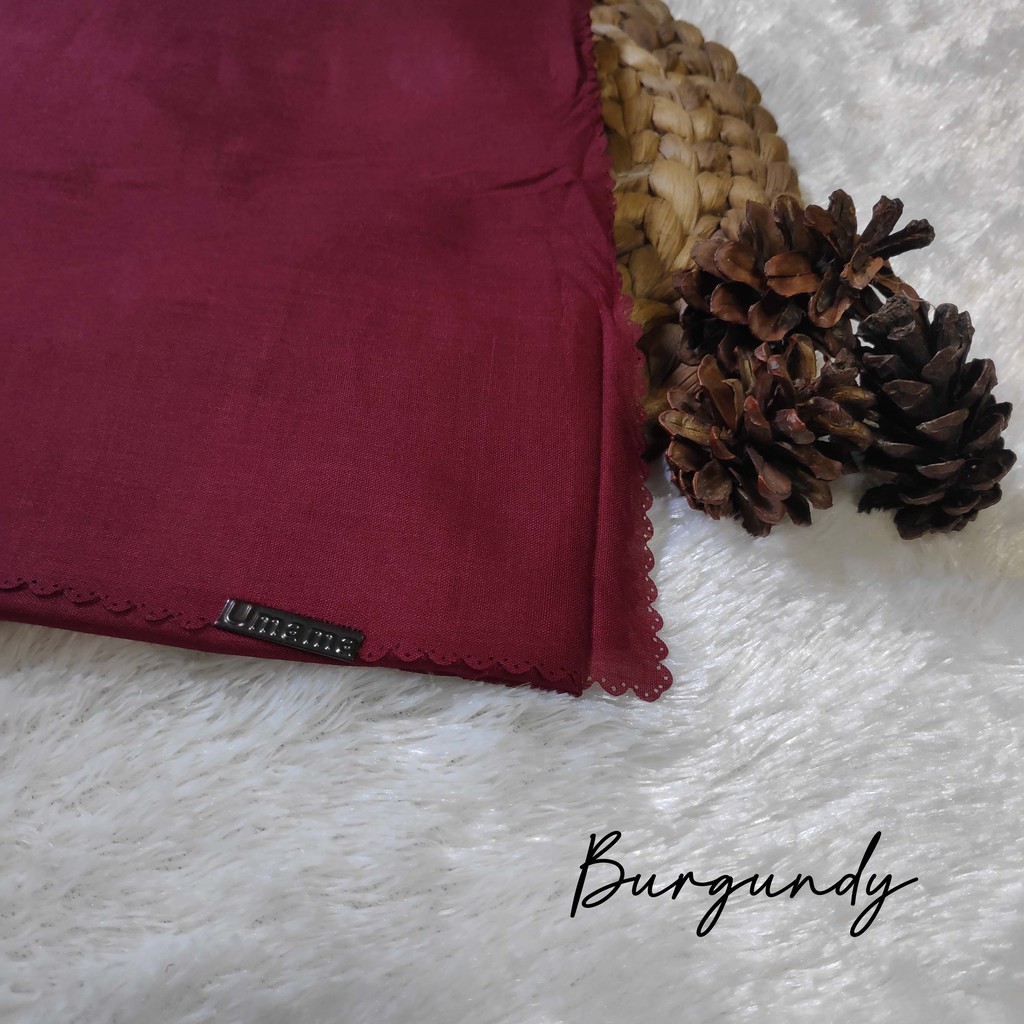 HIJAB SEGI EMPAT VOAL UMAMA LC, JILBAB LASERCUT, VOAL UMAMA, SEGI EMPAT VOAL-Burgundy