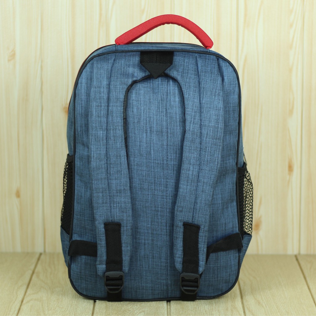 Tas Gendong Polo Alfito Panah Biru Merah Kecil Ransel Sekolah Remaja SMP SMA Free Rain Cover