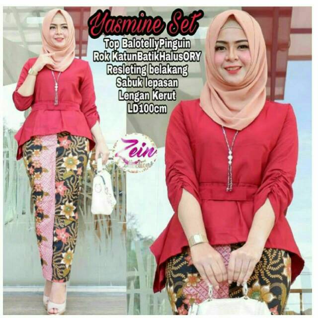 SETELAN BATIK YASMINE | BATIK PEKALONGAN | SETELAN BATIK