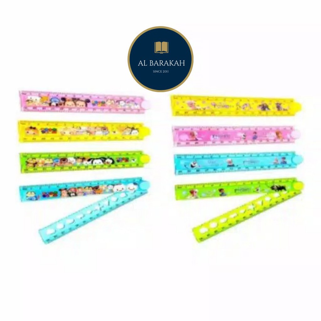 

PENGGARIS LIPAT 30CM PLASTIK UNIK LUCU FANCY KARAKTER CANTIK