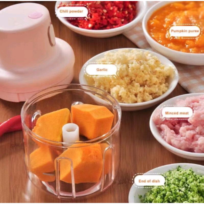 Blender Portabel Elektrik Tanpa Kabel/ Mini Chopper