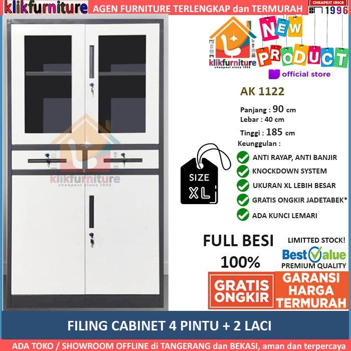 

Filling Cabinet Lemari Arsip Besi Filing Cabinet Besi 4 Pintu 2 Laci Vp 006