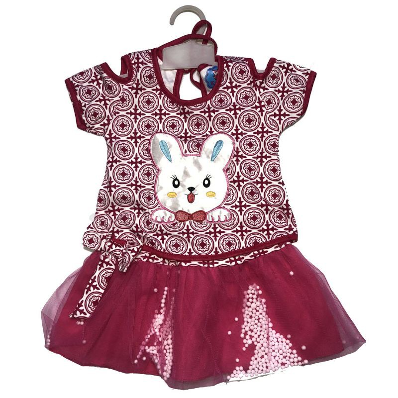 set rok tutu/set rok sabrina tutu/set rok kelinci sabrina/set rabbit sabrina usia 6-12 bulan