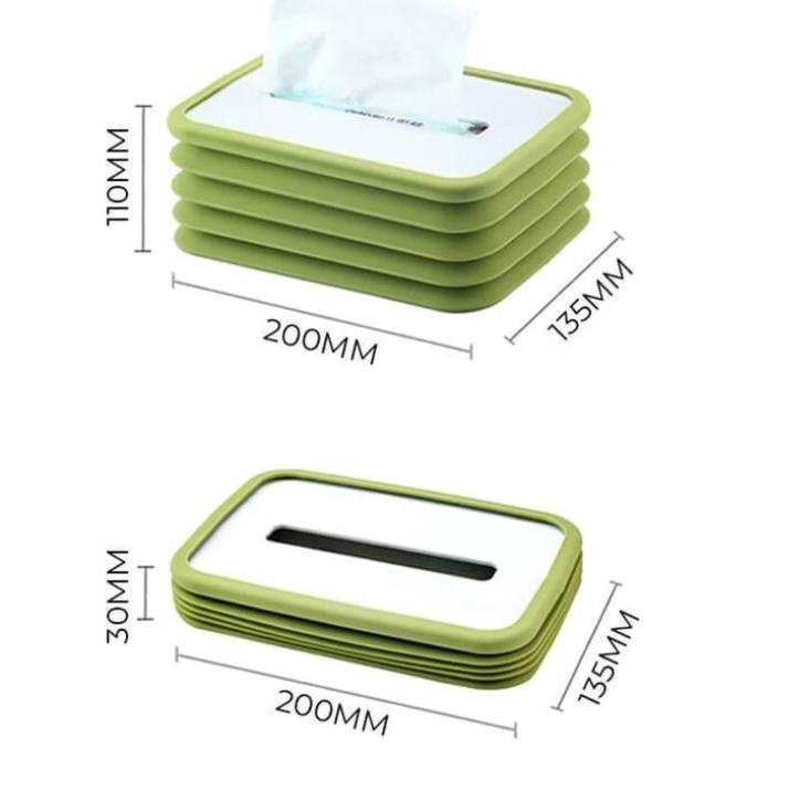 Kotak Tissue Lipat Silicon / Kotak Tisu Lipat Silikon Fleksibel / Tempat Tissue Box Silicon Elastis / Kotak Tisu Modern Minimalis / Multifungsi Dan Hemat Tempat