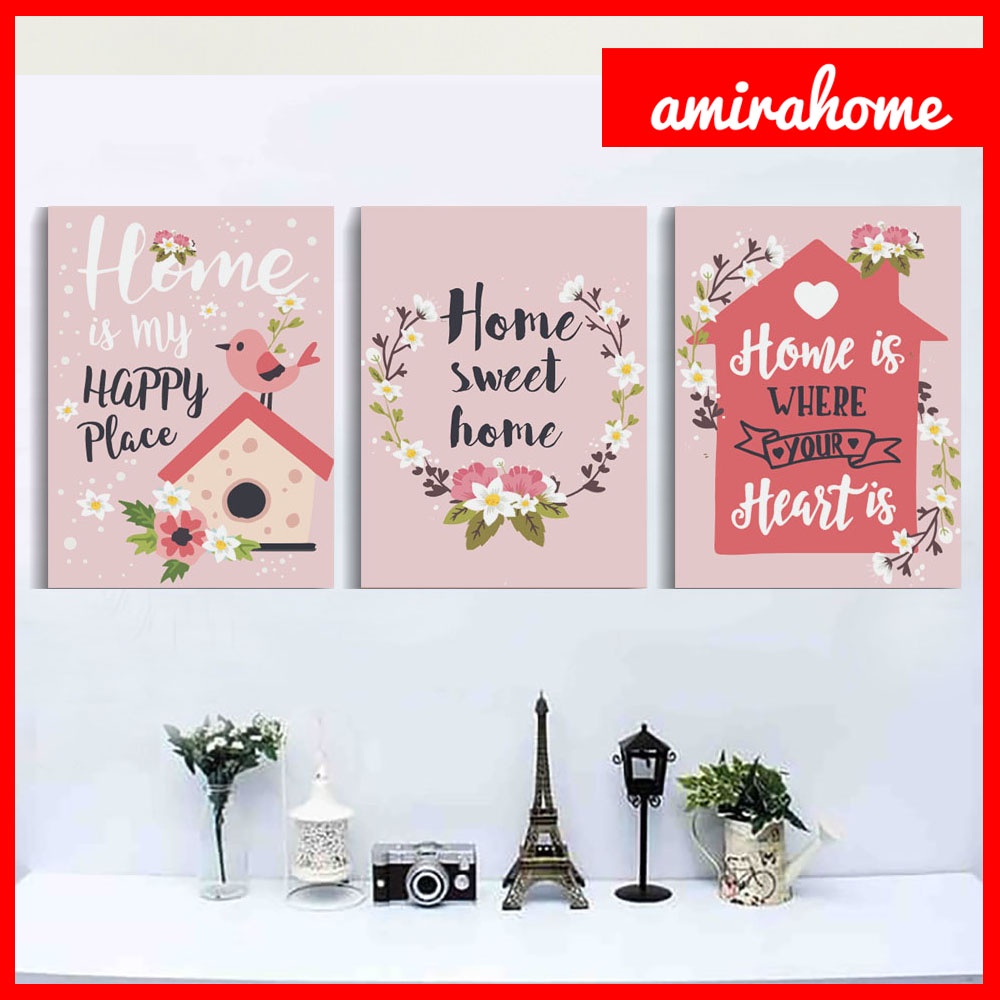 Hiasan Dinding Home Sweet Home Wall Decor Hiasan dinding dekorasi Ruang Tamu