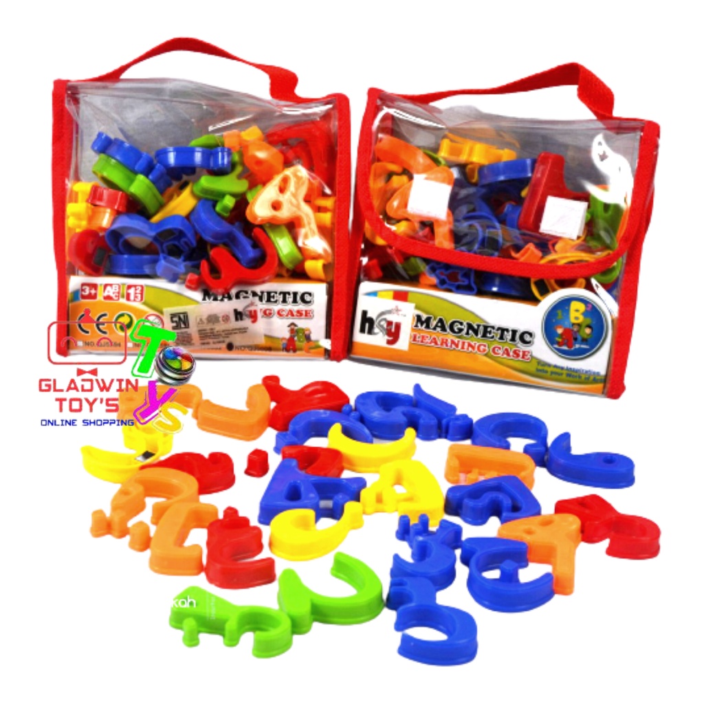 MAGNETIC EDUKATIF TEMPELAN KULKAS TAS LEGO LEARNING CASE KADO