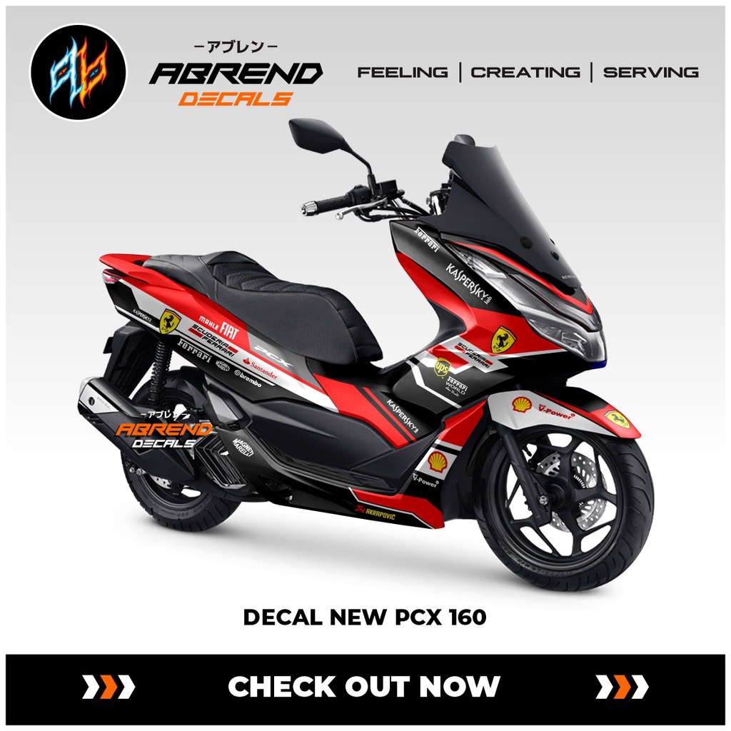 Decal Pcx New 160 Ferrari Fullbody / Honda / Stiker Motor Pcx Baru Desain Custom