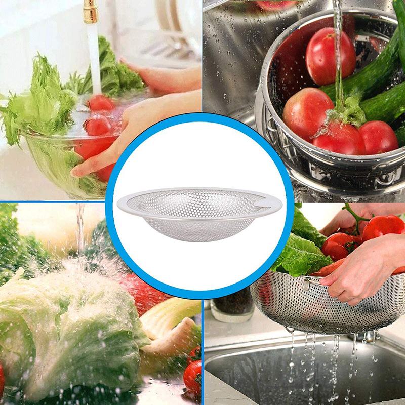 Stainless Steel Kitchen Drain Plug Filter Gadgets/Bathroom Shower Bathtub Sewer Hair Catcher Metal Stopper/Floor Water Hole Strainer Cover