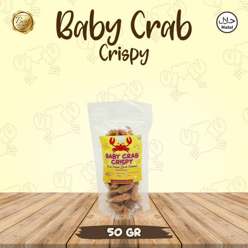 

BABY CRAB CRISPY CAMILAN KEKINIAN ASLI GRESIK Kemasan 50 gram