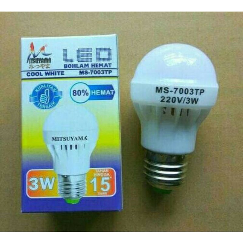 Bohlam putih Hemat LED 3 Watt MISUYAMA MS-7003TP