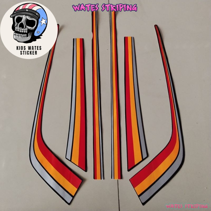 Striping Decal Polet Sticker honda gl max 1991 1992 berkualitas termurah Wates Stiker