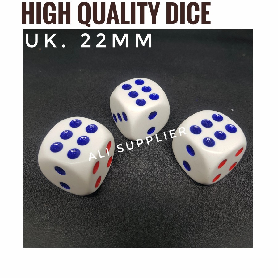 Dadu dice plastik 22mm x 22mm MURAH