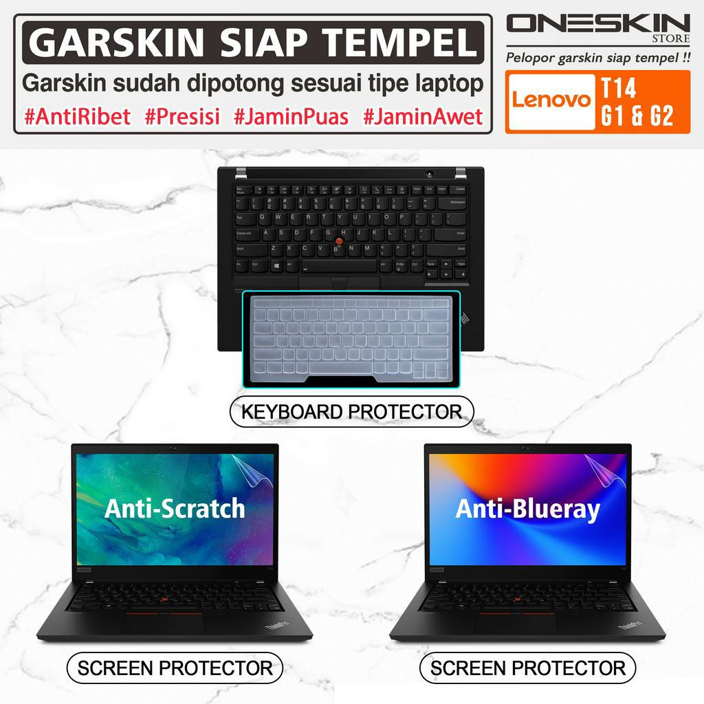 Garskin Sticker Laptop Pelindung Screen Keyboard Protector Lenovo ThinkPad T14 Gen 1 2 G1 G2 Gambar Full Body Silikon Bening Glossy Doff Anti Blueray