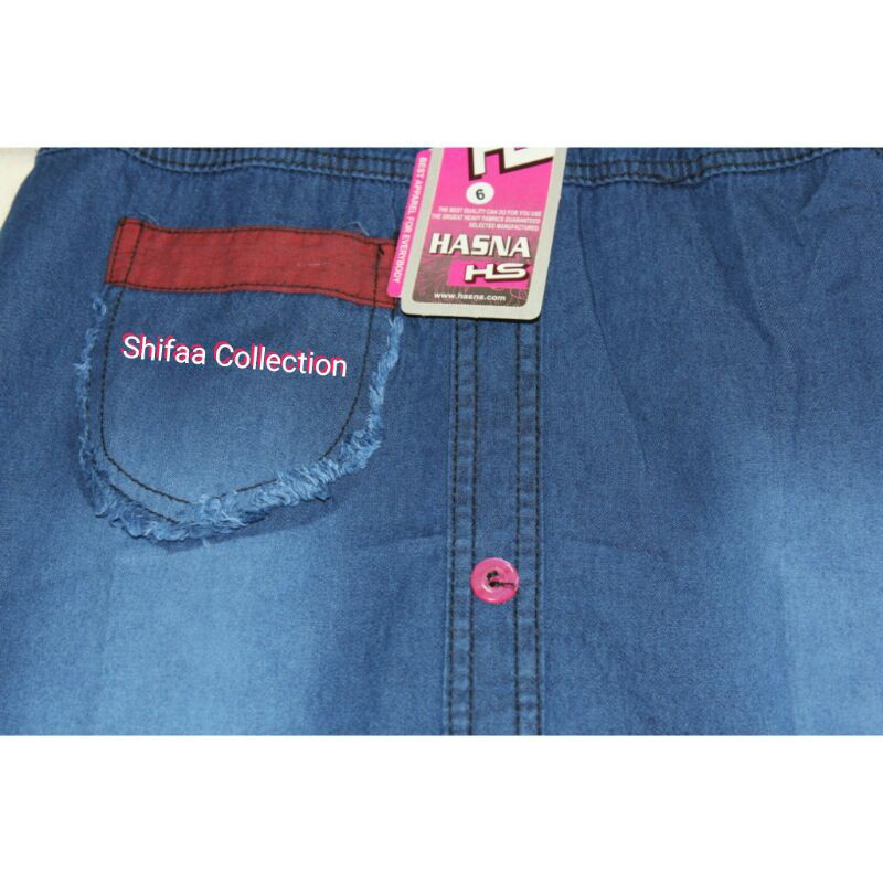 Rok Jeans Anak / Rok Panjang / Rok Jeans / Rok Anak Perempuan / Rok Jeans Karekter Boneka LOL LED Size 4. 5. 6