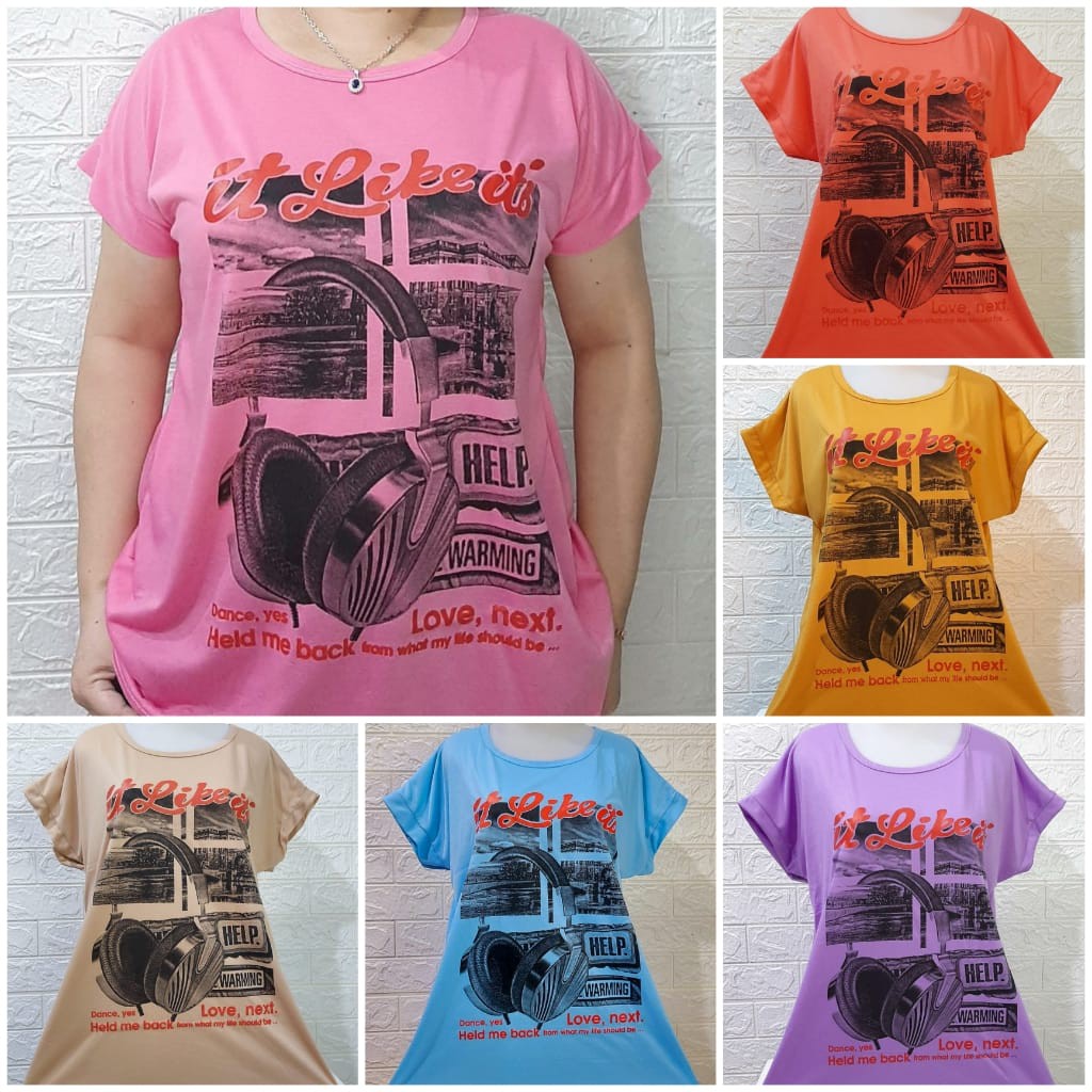 KAOS BIG SIZE CEWEK FULL PRINT | KAOS JUMBO MURAH MERIAH | ATASAN CEWEK XXL | BAJU JUMBO XXL CEWEK