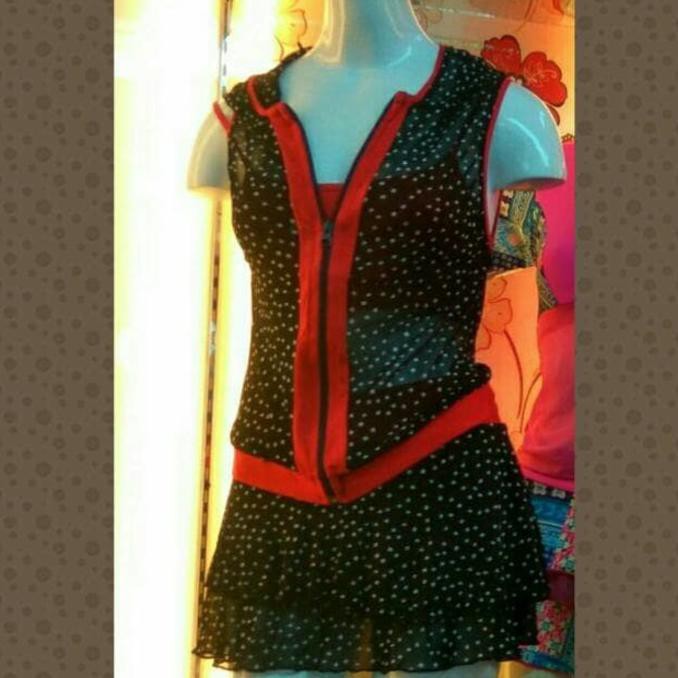 Stelan Baju Senam Bra + Outer + Rok Promo