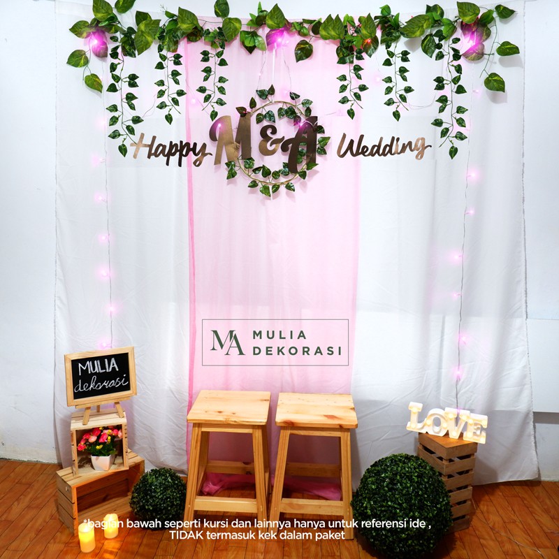 Dekorasi Backdrop Lamaran Nikahan Aqiqah Khitan Background Bekdrop Tunangan Akad Nikah Paket Mulia G