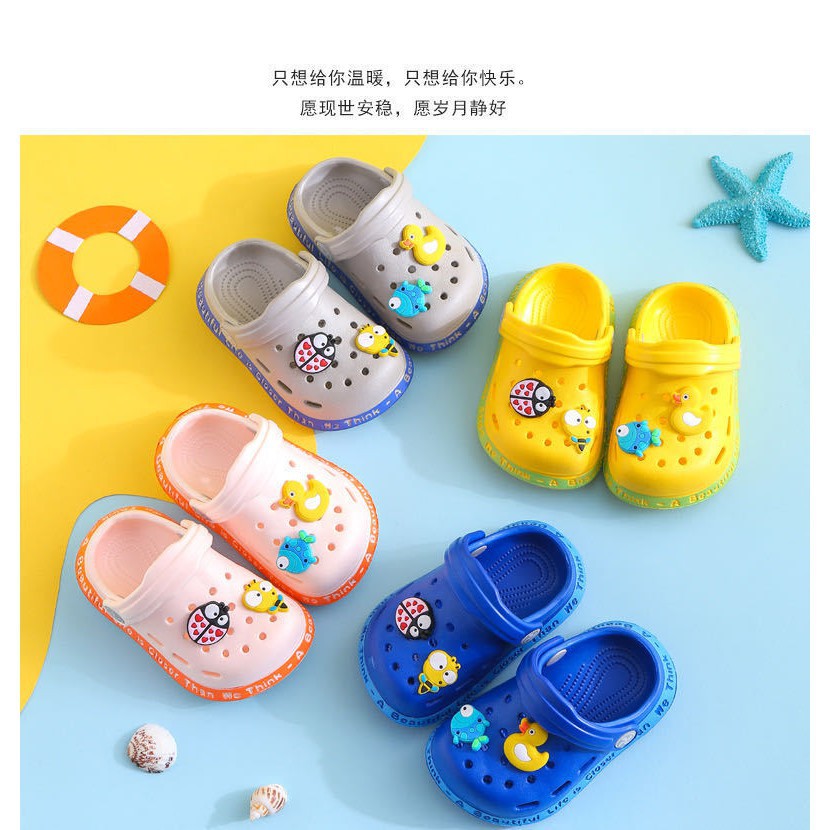 HappyOliver LIFE BEETLE PAO2 Sandal Anak Laki Perempuan Bahan Karet Model Lucu 0-5 Tahun Import