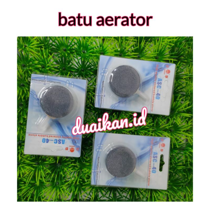 Batu aerator aquarium airstone bulat pipih