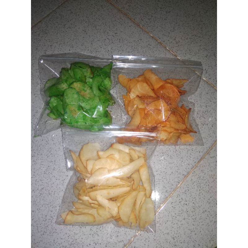 

keripik singkong 3 parian rasa / keripik singkong / makanan ringan